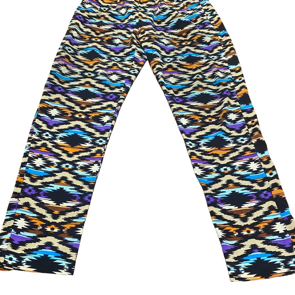 Mimi Chica Black Aztec Multicolored straight leg pant